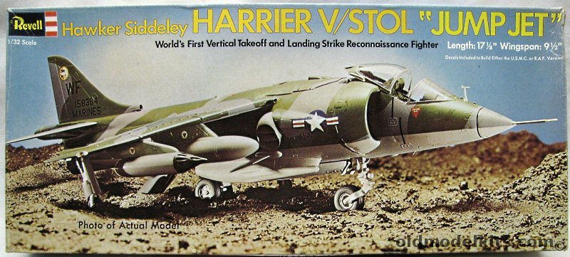 Revell 1/32 Hawker Siddeley Harrier - RAF or US Marines VMA-513, H194 plastic model kit